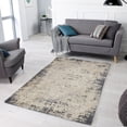 thumbnail image 1 of 18" x 18" Charisma Muted Grey And Ivory Medallion Distressed Rug, 1 of 1