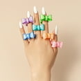 thumbnail image 6 of Colorful Bow Rings Resin Rings Cute Acrylic Rings Stacking Rings Aesthetic Bowknot Finger Rings Plastic Rings, 6 of 8