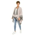 thumbnail image 6 of Women's Shawl Wrap Poncho Ruana Cape Cardigan Sweater Open Front for Spring Fall Winter (PC02-3), 6 of 13