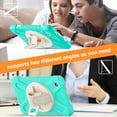 thumbnail image 4 of Dteck Case for Samsung Galaxy Tab A9 8.7-inch (SM-X110/X115/X117),Heavy Duty Armor Shockproof Kids Case with Rotating Stand & Hand/Shoulder Strap for Galaxy Tab A9 2023,Mintgreen, 4 of 9