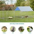 thumbnail image 2 of Aukfa Chicken Coop, 26 FT Large Metal Walk-in Chicken Run with Cover for Outdoor, Backyard, Farm, 2 of 9