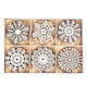 thumbnail image 1 of Adornos de copos de nieve de madera, decoraciones colgantes para árboles de Navidad, adornos rústicos, artesanías de madera, 1 of 5