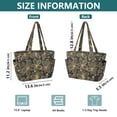 thumbnail image 4 of FORMRS Tote Bag for Women Quilted Large Capacity Travel Work Carry On Shoulder Handbag, Golden Elegance, 4 of 7