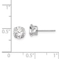 thumbnail image 3 of Auriga Fine Jewelry 14K White Gold CZ Stud Earrings for Women(L-6.5mm, W-6.5mm), 3 of 6