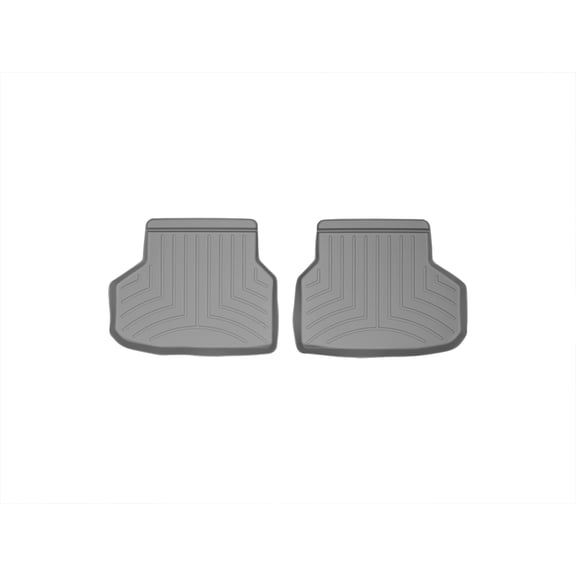 WeatherTech Custom Fit FloorLiners compatible with BMW 740i, 750i - 2nd Row (2-Piece Liner), Grey