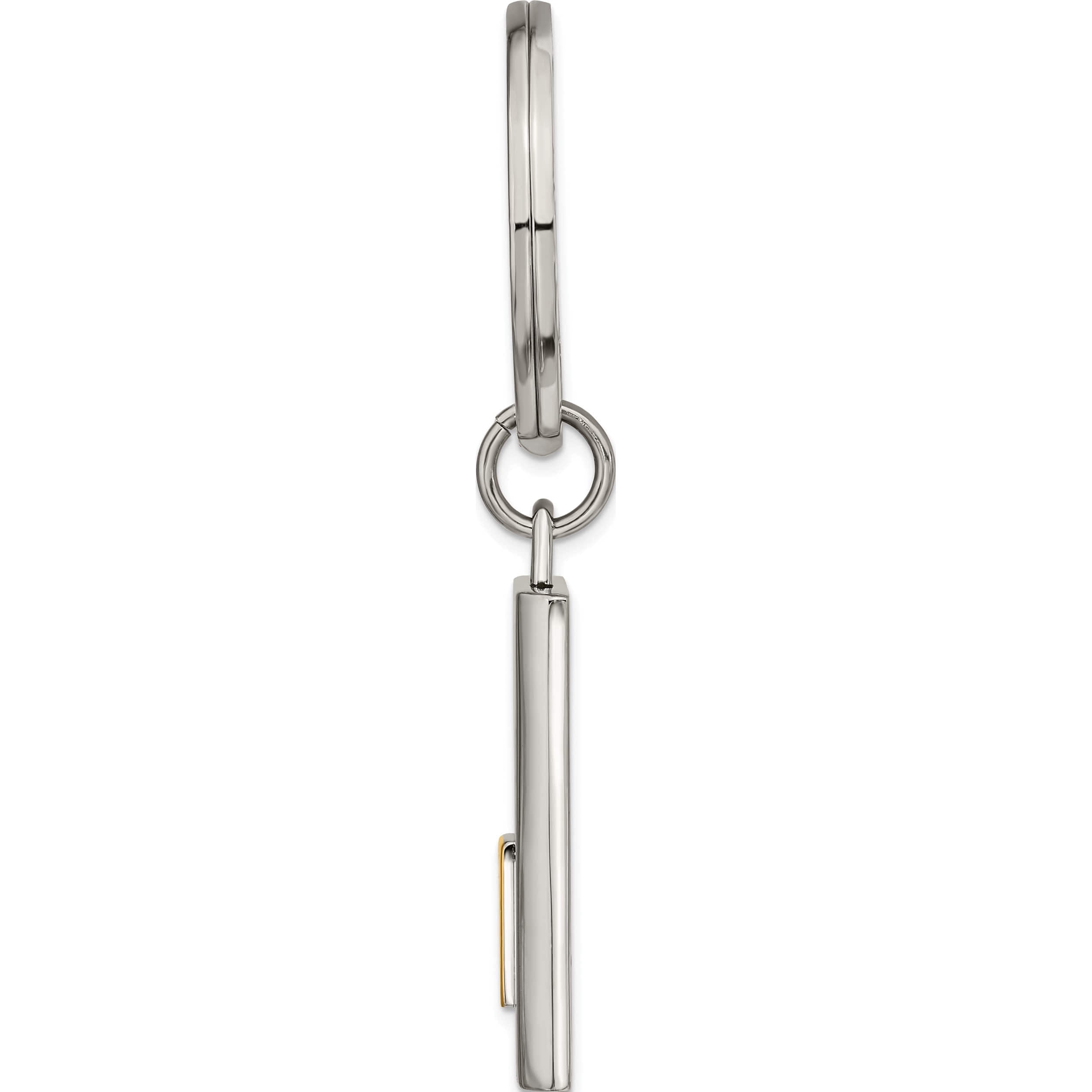 Stainless Steel Polished Yellow Ip-Plated Key Ring (61 X 18) Made In China srk115
