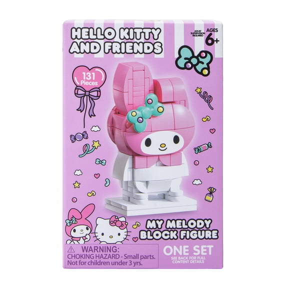 Sanrio Hello Kitty My Melody Block Figure Build Kit - 131 Pieces