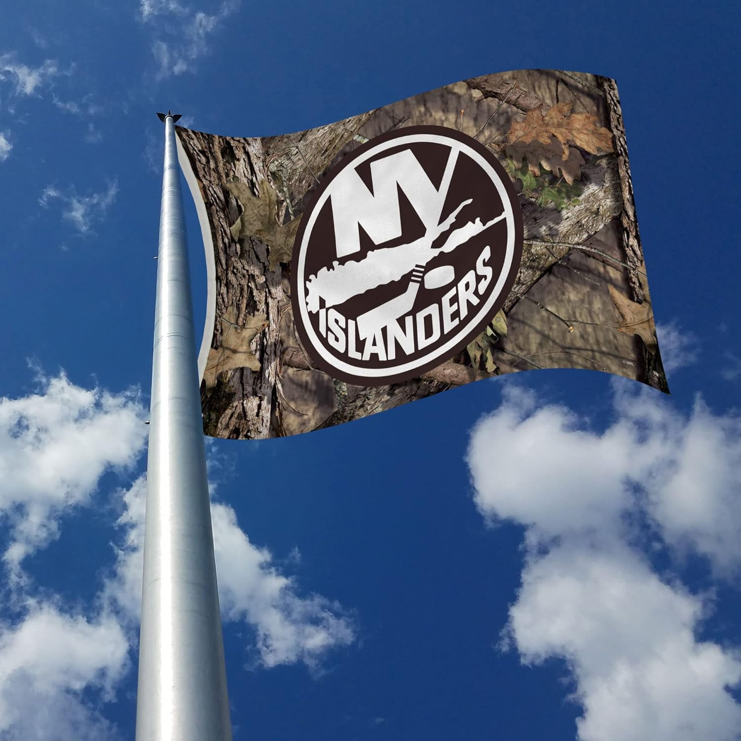 New York Hockey Islanders 3x5 Indoor Outdoor Camo Banner Flag with grommets for hanging