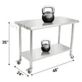 thumbnail image 3 of LIZHOUMIL NSF Stainless Steel Work Table 48"x24" w/ Adjustable Shelf & Backsplash, 3 of 7
