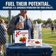 Krampade High Potassium Electrolytes Powder Fruit Punch Cramp Relief 3950mg Electrolytes 2000mg Potassium 20 Packets