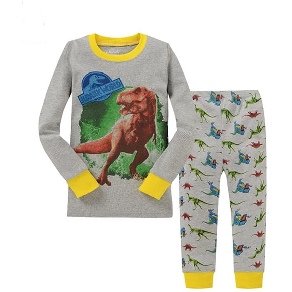 Conjunto de pijama de algodón para bebé niño con estampado de dinosaurios, talla 3T