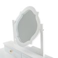 thumbnail image 5 of 35.5" White Compact Makeup Vanity Table with Reversible Mirror and Stool Space-Saving Dressing Table for Small Spaces, 5 of 11