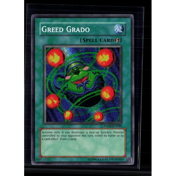 Yu-Gi-Oh! Greed Grado Ancient Prophecy Secret Rare Quick-Play Spell ANPR-EN088 Unlimited Trading Card