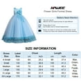 thumbnail image 3 of HAWEE Little Big Girl Tulle Dress Vintage Flower Lace Princess Pageant Wedding Birthday Party Floor Long Formal Evening Maxi Gown, 3 of 6