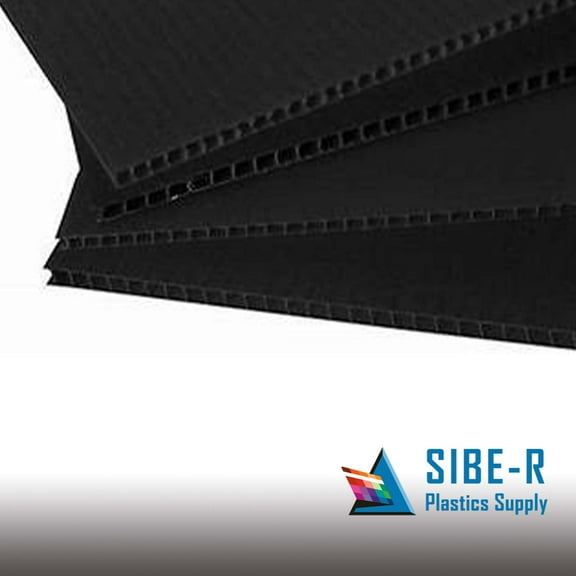 50 pack- Corrugated Plastic 18x24 4mm Black