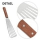 thumbnail image 3 of Espátula de acero inoxidable con ranuras para pescado y mango de madera, de metal, para freír, voltear pescado, carne y huevos, 3 of 7