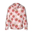 thumbnail image 3 of Balery Floral Strawberr Men's Women's UPF 50+ Sun Protection Lightweight Hoodie Performance Long Sleeve Shirt for Fishing Running-Medium, 3 of 9