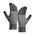 thumbnail image 2 of SEHIOZNI Winter Gloves for Men Women Touch Screen Cold Weather Thermal Warm Knit Glove for Running Driving Hiking Gray, 2 of 4