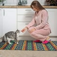 thumbnail image 3 of Colorful Geometric Striped Pattern Kitchen Rugs Sets Of 2,Anti Fatigue Kitchen Mat Rugs Non Slip Washable,Decorative Kitchen Floor Mats for Kitchen,Sink,Laundry,17"x30"+17"x47", 3 of 7