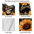 thumbnail image 4 of luoweisi Men's Beach Shorts Quick Dry Swim Trunks with Mesh Lining Sunflower Skull 2XL, 4 of 5