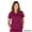 BURGUNDY, variant on Super Soft Medical Scrub Top Premium Womans Junior Fit 3 Pocket Mock Wrap Top 8115