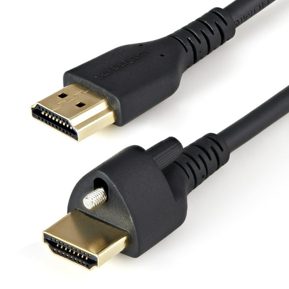 Startech.com 2m (6ft) Hdmi Cable With Locking Screw, 4k 60hz Hdr 10, High Speed Hdmi 2.0 Monitor Cable With Locking Screw Connector For Secure Connection, Hdmi Cable With Ethernet, M/m - Adjustable