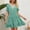 *Green, variant on ClodeEU Women's Summer V Neck Short Sleeve Ruffle Tiered Mini Dress, Loose Fit Casual Flowy Sundress Black,Women's Plus L