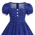 thumbnail image 6 of enyan Toddler Girl Dress Toddler Girl Short Sleeve Dresses – Ribbed Cotton & Woven A-Line, Soft Spring Outfits for Girls,Blue,9-10 Years, 6 of 6