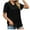 Black-05, variant on Mittory Womens Polka Dots Blouse Shirts Ruffles V-Neck Button Down Dressy Tops Loose Short Sleeve Work Tops