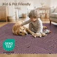 thumbnail image 4 of ODIKA Abstract Maze With Interlocking Diamond Grid Motif Geometric Modern Refined for Dorm Room, Small Living Apartment, Stain Resistant Low Profile, 4 of 7