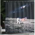 thumbnail image 4 of Ambesonne Space Shower Curtain, Milky Way American Flag, 69"Wx75"L, Brown Blue, 4 of 5