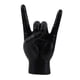 thumbnail image 4 of Estatua de mano de roca con gesto, colección de esculturas de mano, escultura de dedo moderna de resina Negro Izquierda, 4 of 9