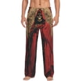 thumbnail image 2 of Picia Vintage Rose Scepter Skull Mens Soft Woven Cotton Elastic Waistband Sleep Pajama Pant Lounge Sleep Pant With Pockets And Drawstring-Small, 2 of 9