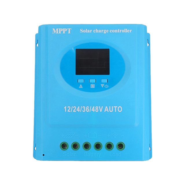 150A MPPT Solar Charge Controller 12V 24V 36V 48V Automatic Adaptation Charge Controller with Blacklight LCD Display Intelligent Regulator for Lead-Acid Lithium Battery Dual USB Ports