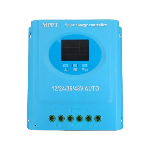 150A MPPT Solar Charge Controller 12V 24V 36V 48V Automatic Adaptation Charge Controller with Blacklight LCD Display Intelligent Regulator for Lead-Acid Lithium Battery Dual USB Ports