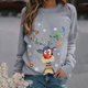 thumbnail image 1 of ICHUANYI Liquidación Navidad Moda Mujer Casual Manga Larga Impreso Señoras Sudadera Tops ICHUANYI WER2023082203311, 1 of 4