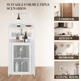thumbnail image 3 of Corner Wine Bar Cabinet with 5-Tier Detachable Rack & Mesh Door – Spacious Storage Sideboard with Glass Holder for Dining Room, Living Room, Kitchen, 3 of 6