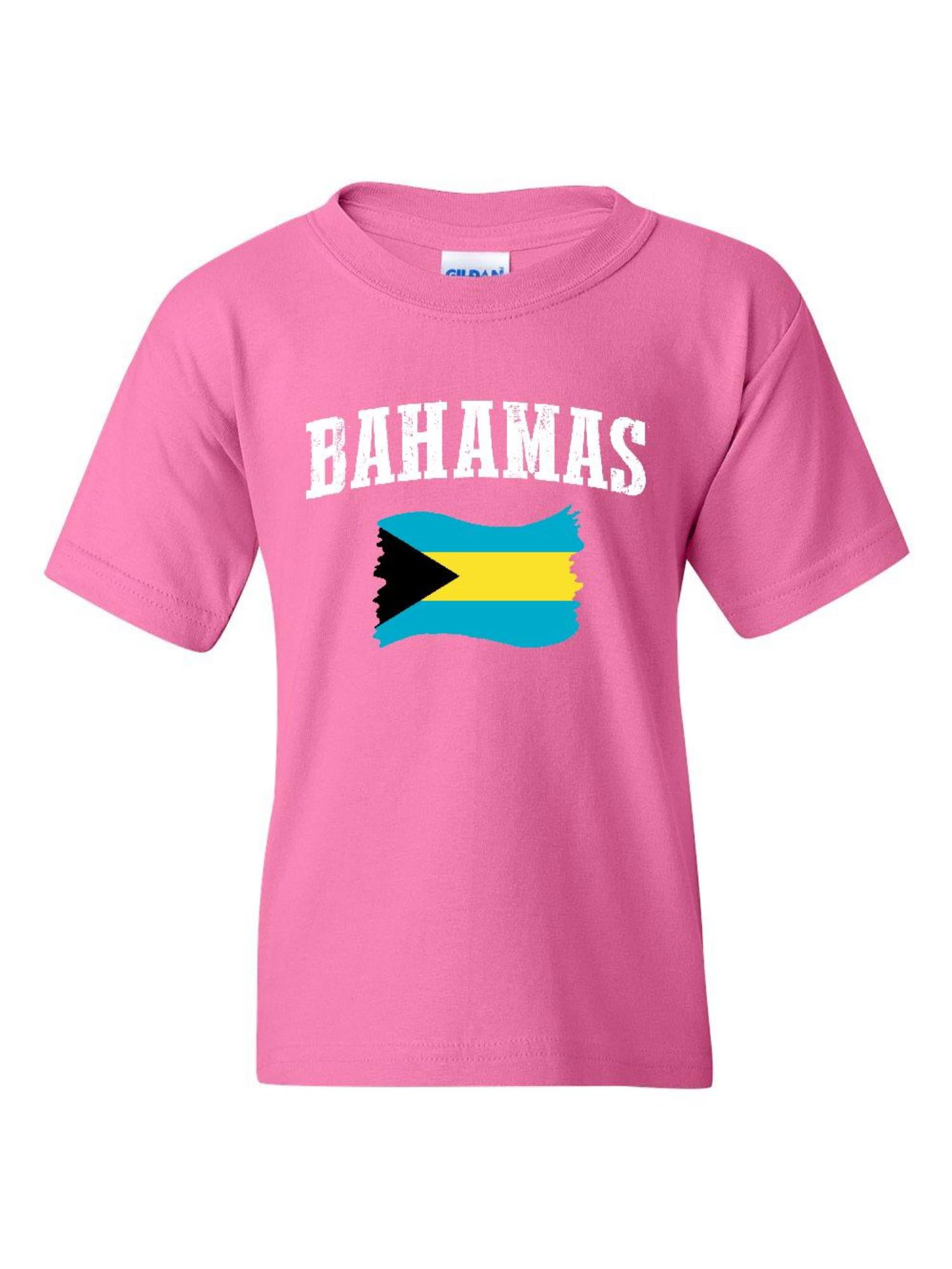 Bahamas text Pink Kids T-Shirt
