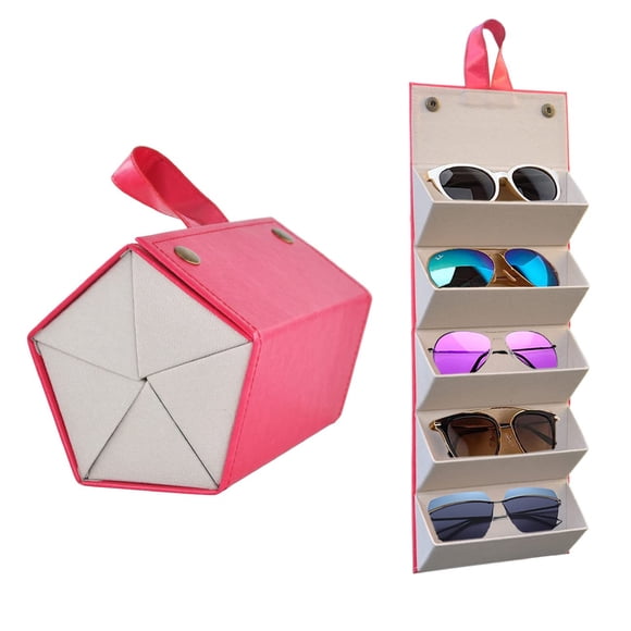 Organizador Plegable para Gafas de Sol Kenpal Estuche de Viaje Rojo