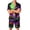 Green, variant on Halloween Men Pajama Set with Pocket Silk Satin Button Up Short-Sleeve Comfortable Bat Print Pj Sets Happy Holiday Novelty Casual 2 Piece Sets White XL