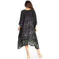 thumbnail image 2 of Sakkas Clementine Women's Tie Dye Caftan Dress/Cover Up Beach Kaftan Boho Summer - 35-BlackMint - One Size, 2 of 5