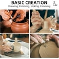 thumbnail image 6 of 8 Pcs Pottery & Clay Sculpting Tools, Double-Sided, Smooth Wooden Handles., 6 of 6