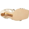 thumbnail image 4 of Sam Edelman Maven Ivory Tubular Vamp Buckle Ankle Straps Flared Heeled Sandals (Ivory, 11), 4 of 6