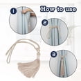 thumbnail image 4 of Beige, Juego de 2 Alzapaños para Cortinas, Cuerda Trenzada, Correa de algodón y poliéster, Alzapaños para Cortinas con Borlas, Accesorios Decorativos para Cortinas brillar Electrónica, 4 of 5