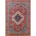 thumbnail image 1 of Ahgly Company Indoor Rectangle Mid-Century Modern Fire Brick Red Persian Area Rugs, 4' x 6', 1 of 6