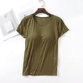 thumbnail image 4 of XIYON Womens Tops Built In Bra Camisole Top Seamless Comfort Stretch Short Sleeve Tshirts For Everyday Wear Beach Vacation Clothes, 4 of 4