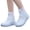 Semi-transparent white, variant on Waterproof Shoes Covers, Snow-Resistant Rainproof PVC Fabric Zippered Shoe Covers Rain Boots Overshoes Protector Bike Motorcycle Women Men Kids Black
