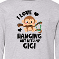 thumbnail image 4 of Inktastic Monkey I Love Hanging out with My Gigi Long Sleeve Youth T-Shirt, 4 of 5