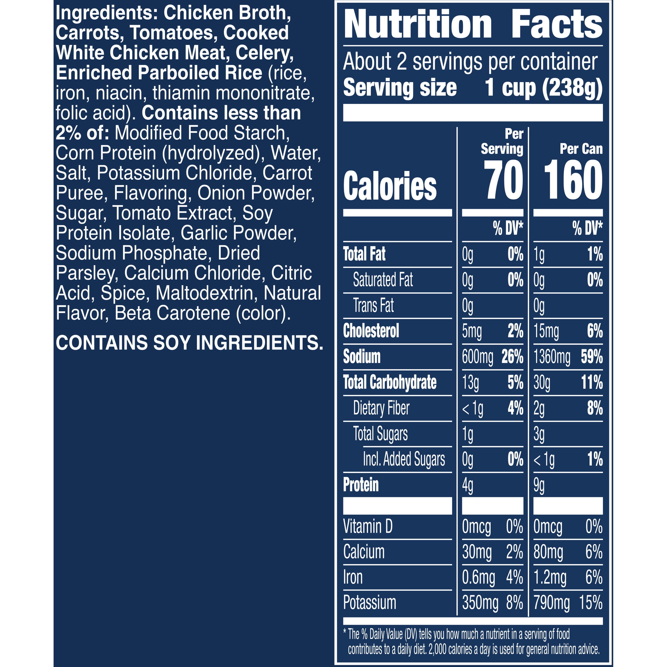 (2 pack) Progresso Traditional, Chicken Rice with Vegetables Canned Soup, 19 oz.