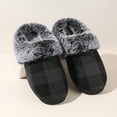 thumbnail image 4 of Zapatos pelaje para mujeres piel forradas cálidas casa cómoda anti-Slip sfuff interiores al aire libre, 4 of 9